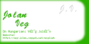 jolan veg business card